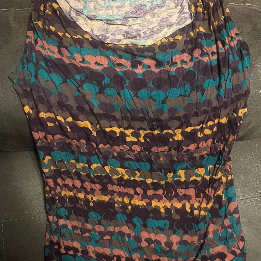 GAP Multicolor Sleeveless Tank Top - Navy, Teal, Mustard & Dusty Pink